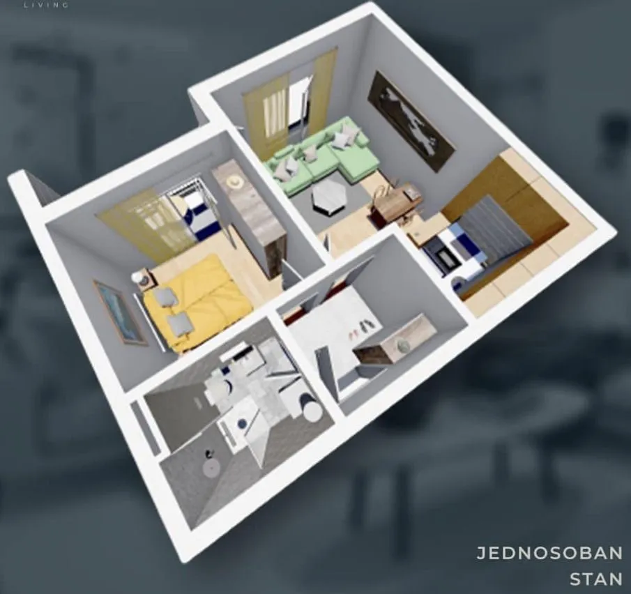 Prodaja, jednosoban stan, 43m², Zabjelo, Podgorica