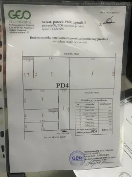 Tlocrt i skica etažne razrade stambenog prostora. - image 4