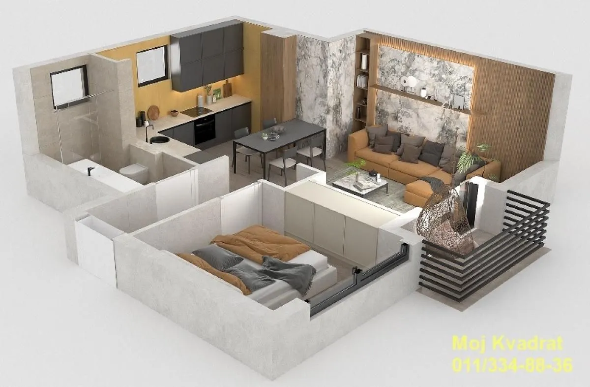 Sale, two bedroom apartment, 47m², Vukov Spomenik, Zvezdara Sve Podlokacije