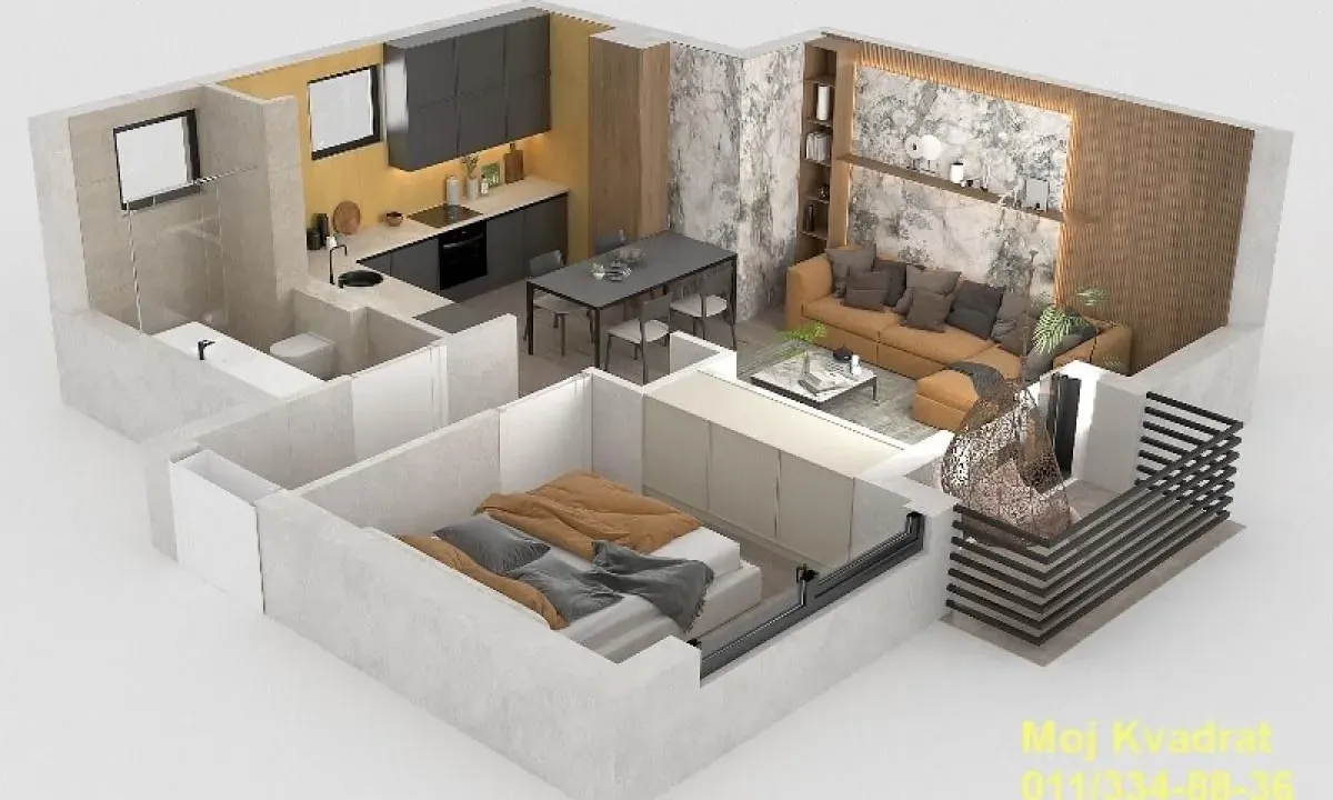 Sale, two bedroom apartment, 47m², Vukov Spomenik, Zvezdara Sve Podlokacije