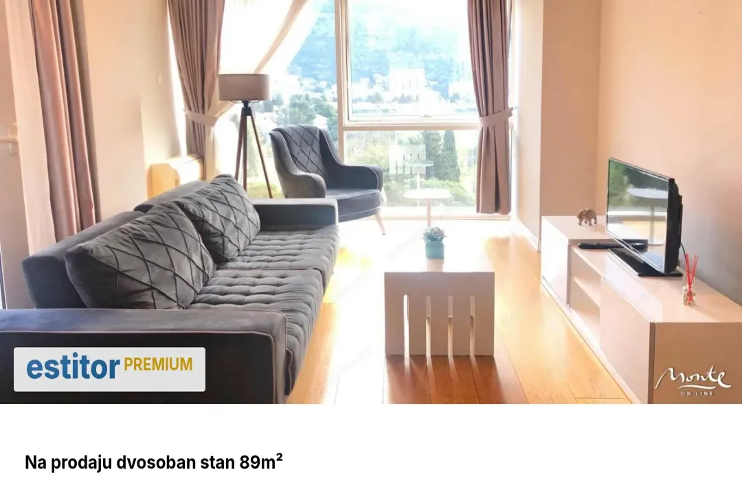 Prodaja, dvosoban stan, 89m², Budva, Crna Gora