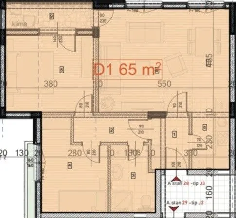 Sale, two bedroom apartment, 65m², Zabjelo, Podgorica