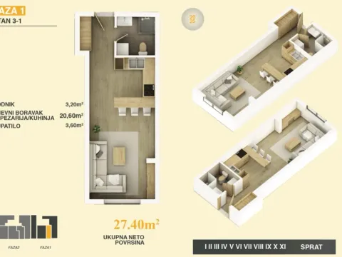 Prodaja, garsonjera, 32m², Centar, Bar - image 2