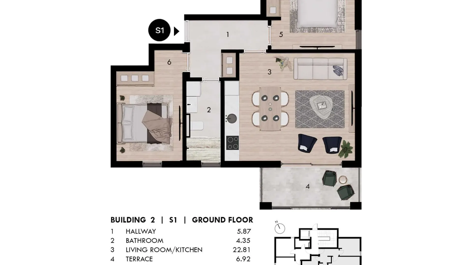 Prodaja, stan, 46m², Tivat, Crna Gora