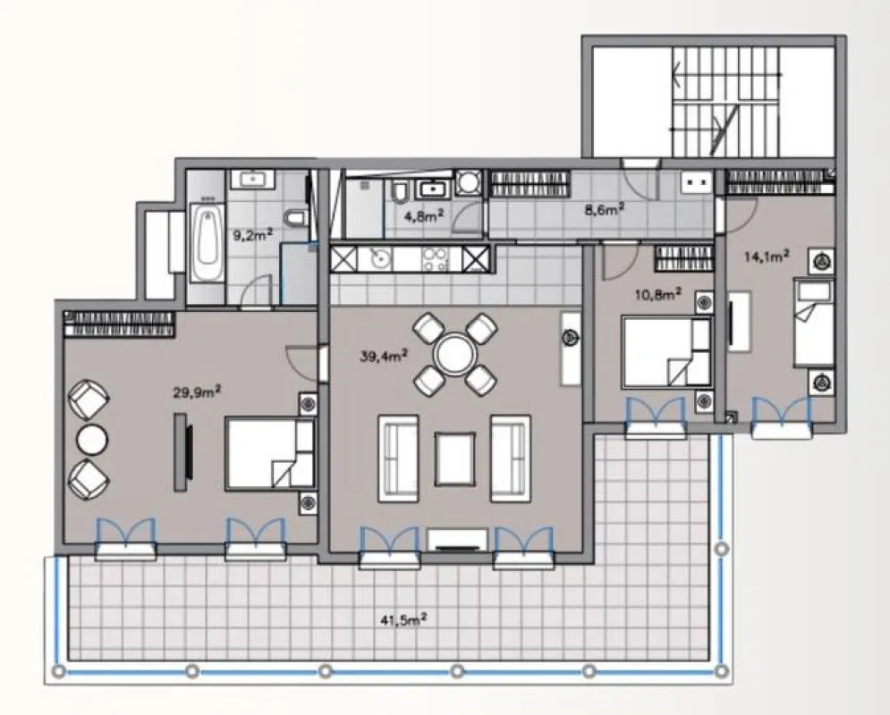 Prodaja, trosoban stan, 158m², Đenovići, Herceg Novi