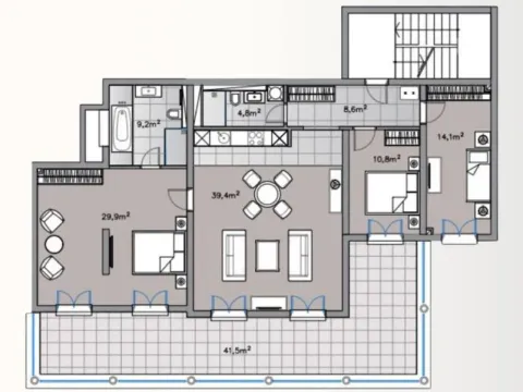 Prodaja, trosoban stan, 158m², Đenovići, Herceg Novi - image 6