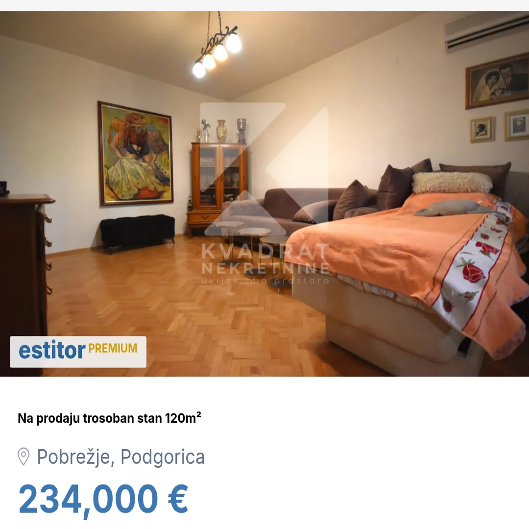 Sale, three bedroom apartment, 120m², Pobrežje, Podgorica