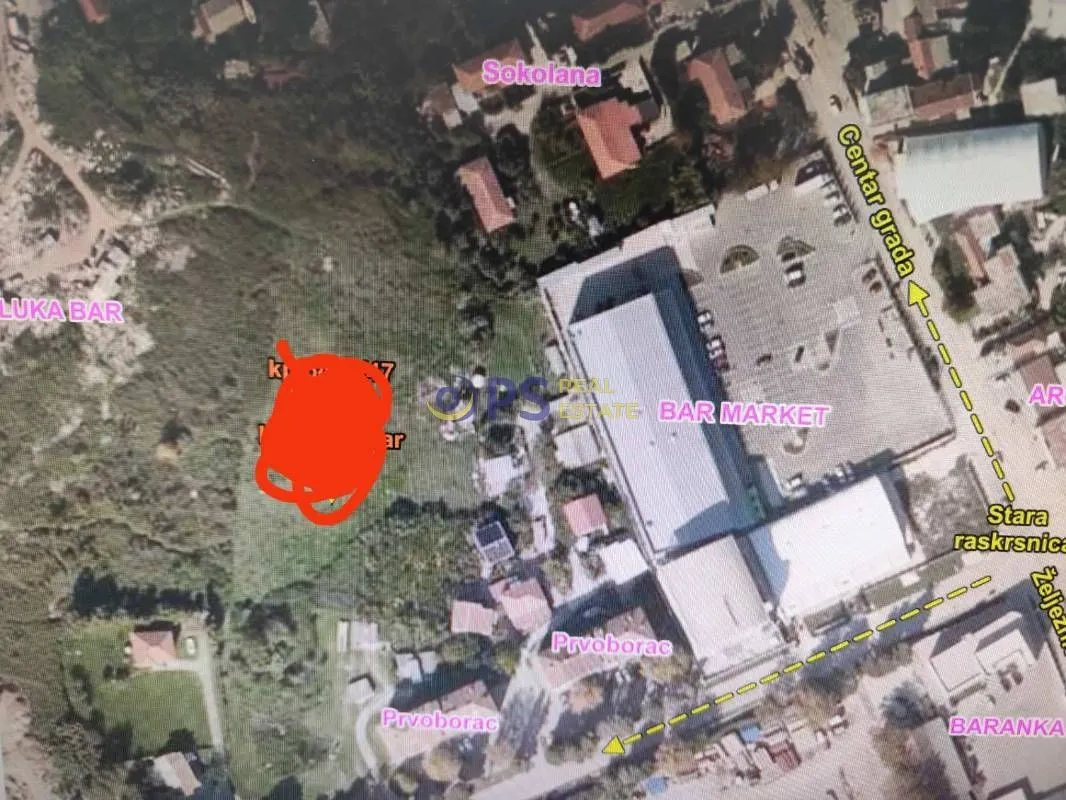 Prodaja, plac, 5260m², Bar, Crna Gora