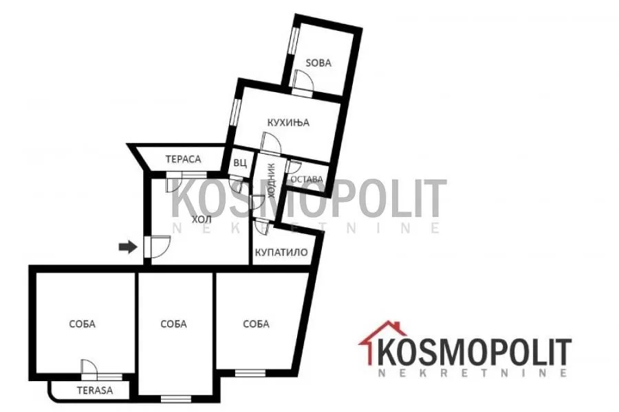 Sale, apartment, 93m², Savski Venac, Beograd