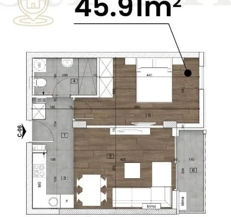 Prodaja, dvosoban stan, 45m², Telep, Novi Sad Sve Podlokacije