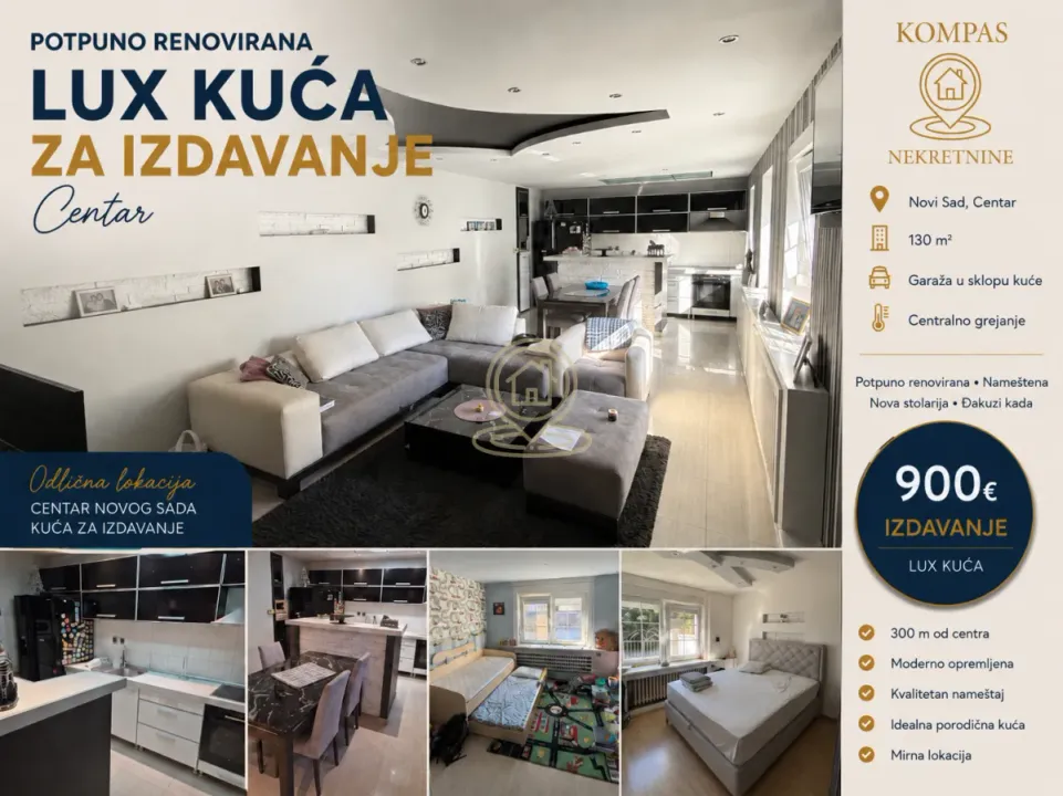 Rent, house, 130m², Salajka, Novi Sad Sve Podlokacije