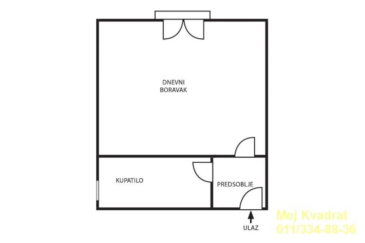 Sale, one bedroom apartment, 33m², Autokomanda, Voždovac Sve Podlokacije