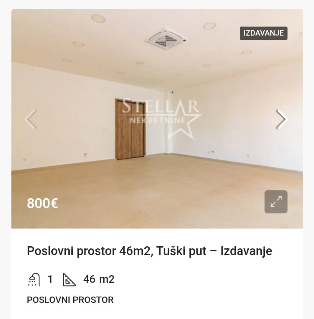 Rent, office space, 46m², Pobrežje, Podgorica