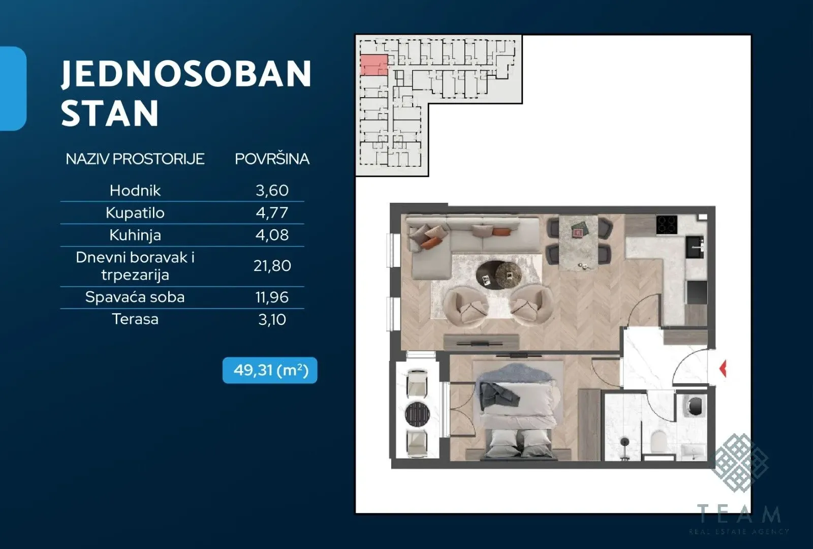 Prodaja, jednosoban stan, 49m², Čeluga, Bar