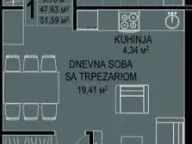 Sale, one bedroom apartment, 52m², Bečići, Budva - image 2