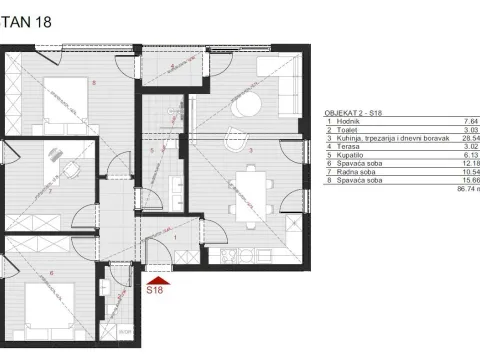 Sale, one bedroom apartment, 51m², Dobrota, Kotor - image 13