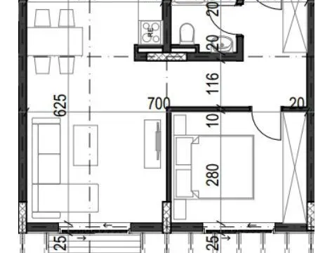 Prodaja, jednosoban stan, 46m², Radanovići, Kotor - image 3