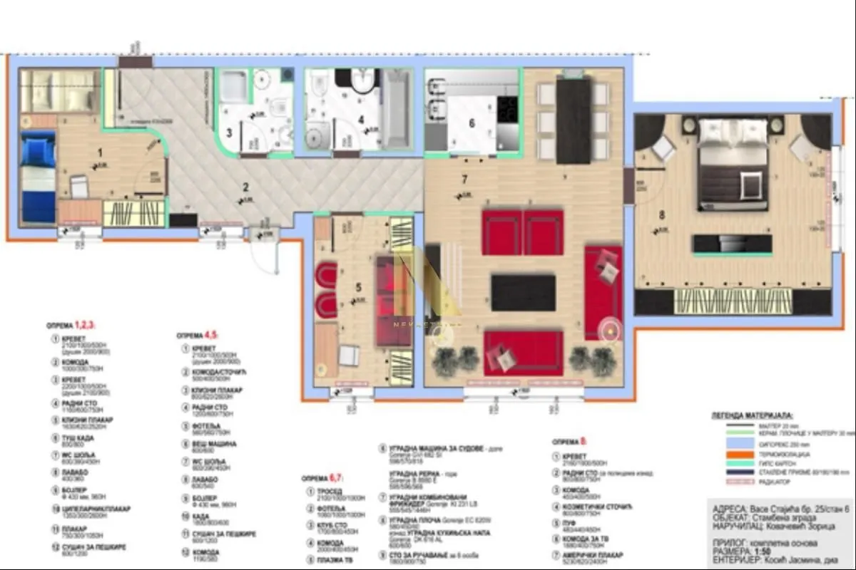 Prodaja, četvorosoban stan, 105m², Centar, Novi Sad