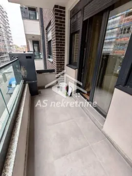 Furnished terrace with glass railing and ceramic floor tiles. - image 18