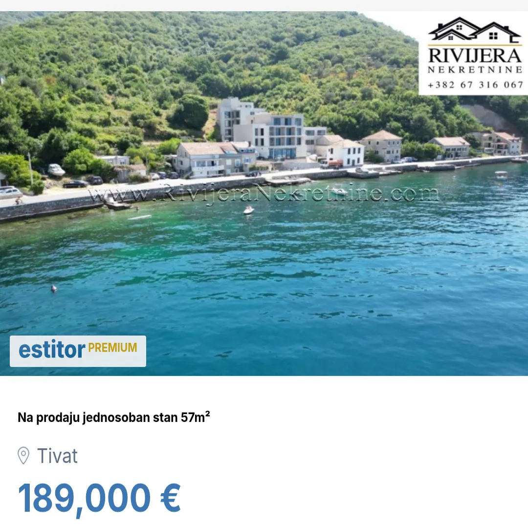 Sale, one bedroom apartment, 57m², Donja Lastva, Tivat