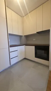 Modern kitchen with built-in cabinetry and appliances. - image 10