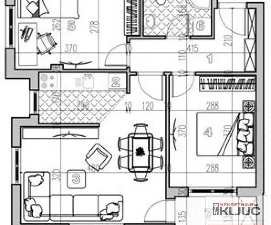 Sale, three bedroom apartment, 58m², Petrovaradin, Novi Sad