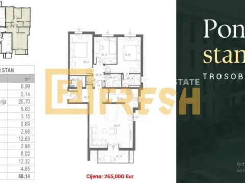 Prodaja, trosoban stan, 88m², Tološi, Podgorica - image 13