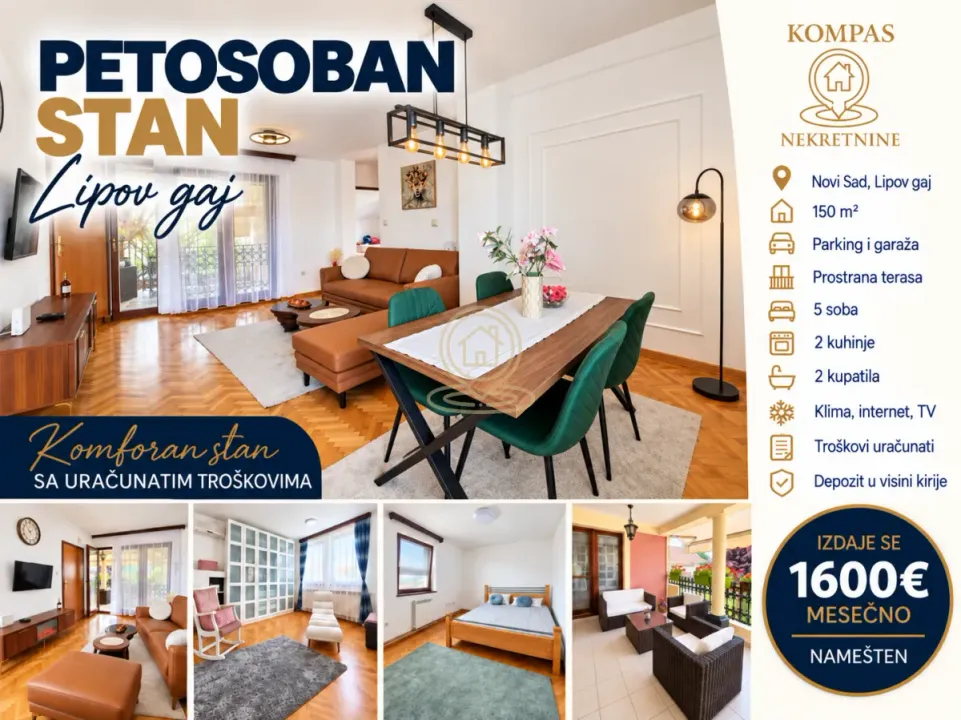 Izdavanje, stan, 150m², Veternik, Novi Sad Sve Podlokacije