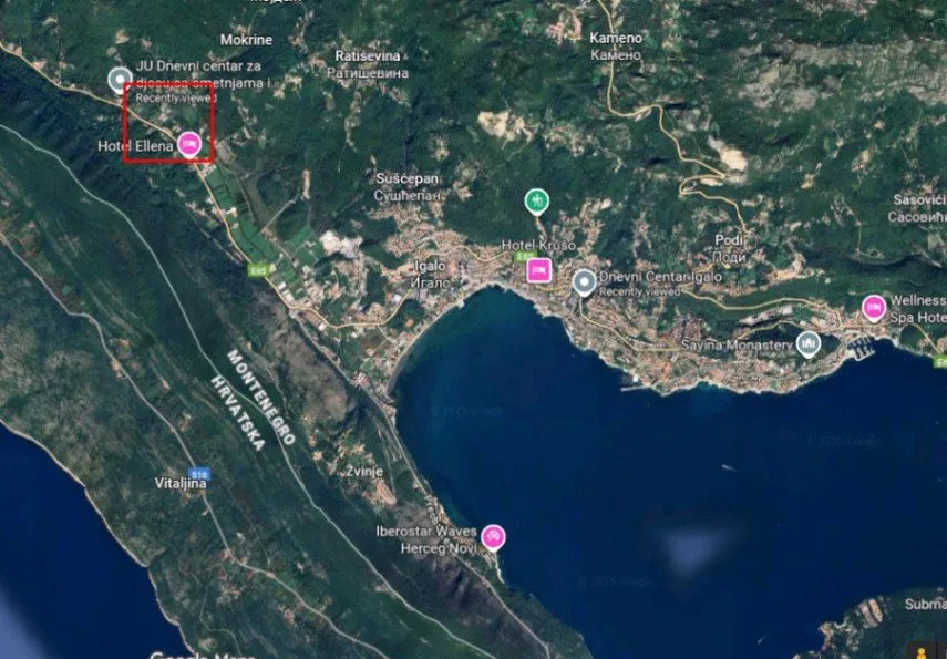 Prodaja, plac, 1677m², Sutorina, Herceg Novi