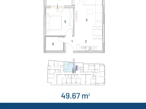 Sale, one bedroom apartment, 50m², Ilino, Bar - image 3