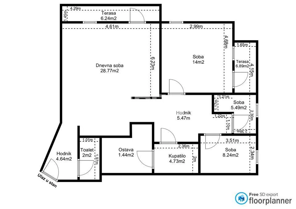 Sale, four bedroom apartment, 88m², Trošarina, Voždovac Sve Podlokacije