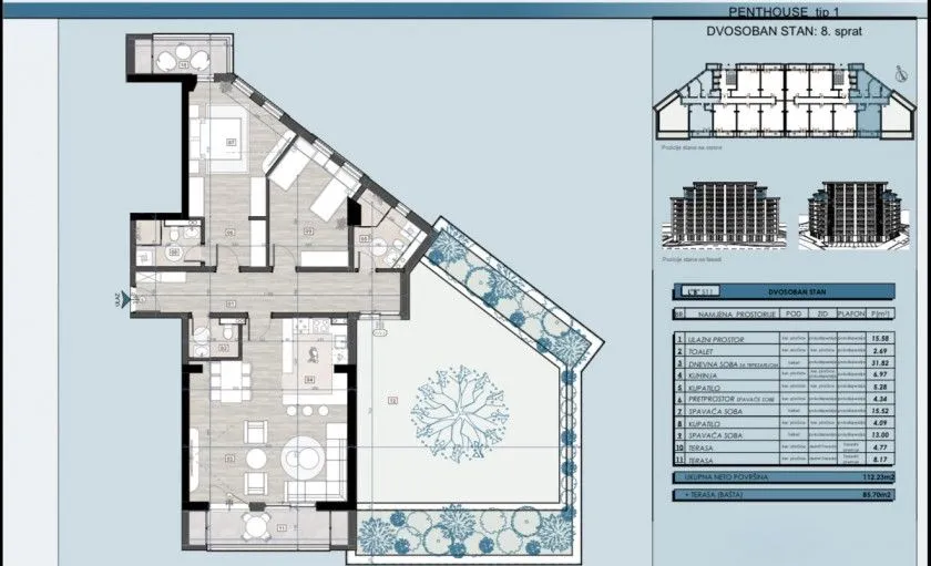 Sale, one bedroom apartment, 42m², Topolica, Bar