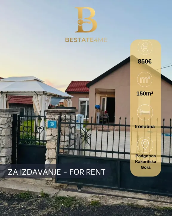 Rent, house, 150m², Kakaricka Gora, Podgorica