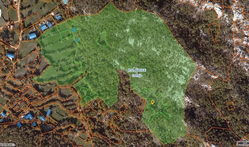 Sale, land lot, 62100m², Bajice, Cetinje