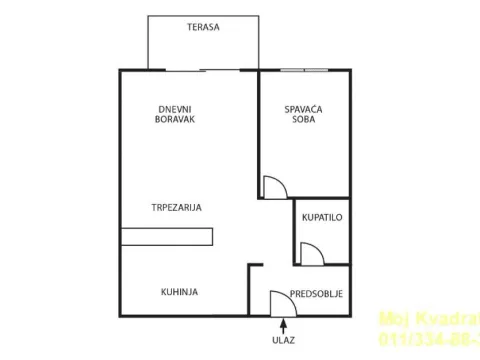 Rent, two bedroom apartment, 56m², Stari Grad, Beograd - image 12