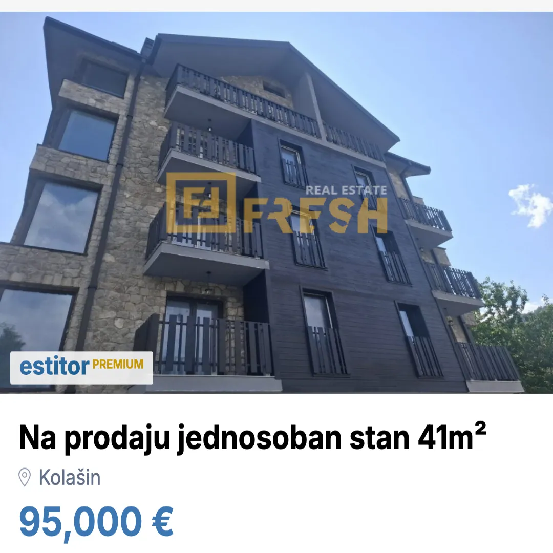 Prodaja, jednosoban stan, 41m², Kolašin, Crna Gora