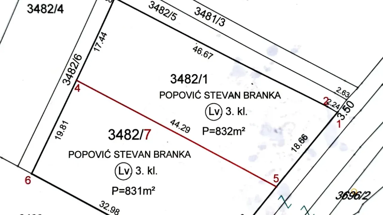 Prodaja, plac, 1663m², Kličevo, Nikšić