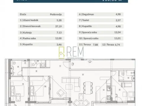 Sale, two bedroom apartment, 53m², Budva, Crna Gora - image 11