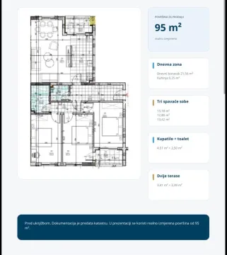 Prodaja, trosoban stan, 96m², Zabjelo, Podgorica - Plan prostora - image 19