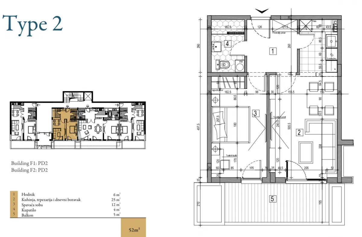 Prodaja, jednosoban stan, 52m², Dobrota, Kotor