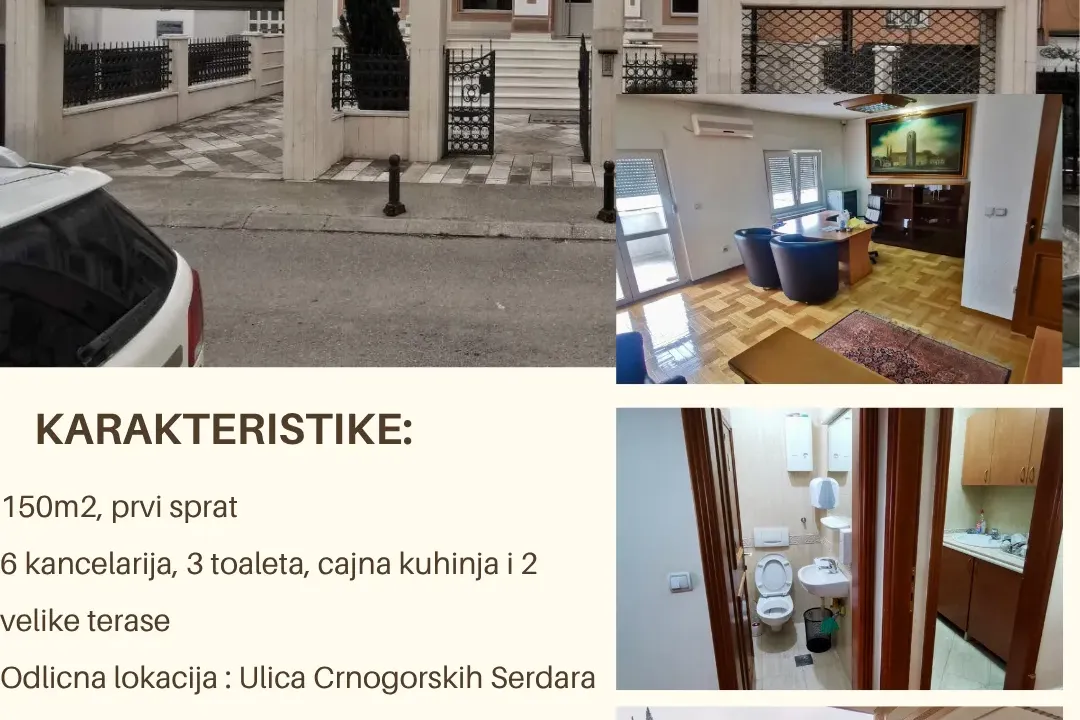 Rent, office space, 150m², Stara Varoš, Podgorica