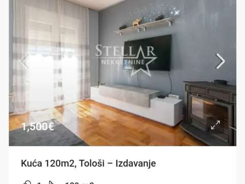 Izdavanje, kuća, 120m², Tološi, Podgorica - image 1