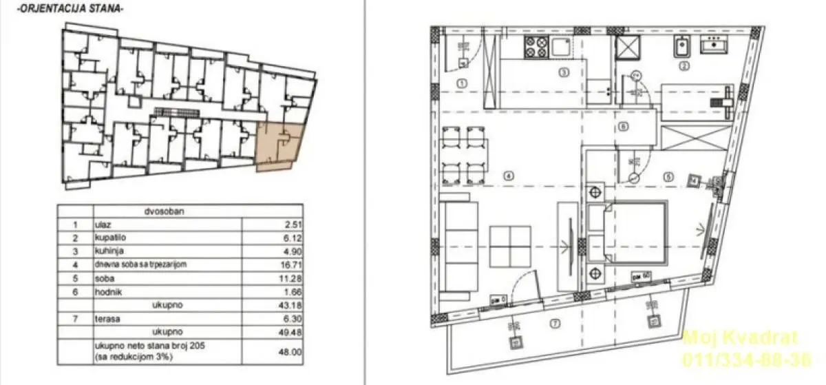 Prodaja, dvosoban stan, 48m², Centar, Vrnjačka Banja
