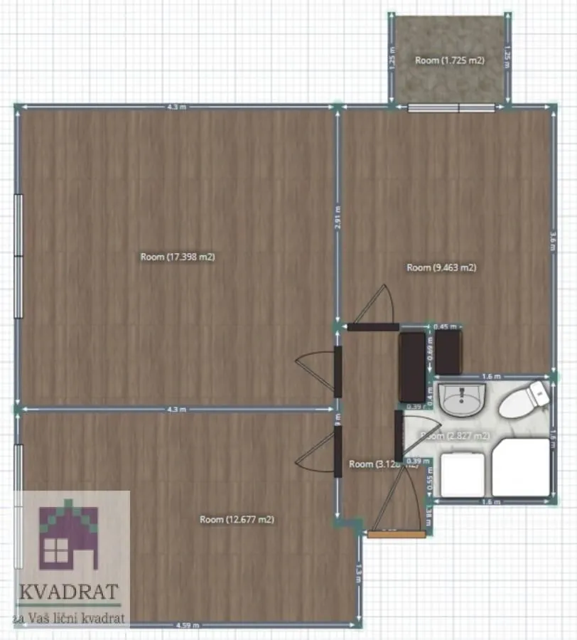 Prodaja, dvosoban stan, 47m², Banatić, Novi Sad Sve Podlokacije