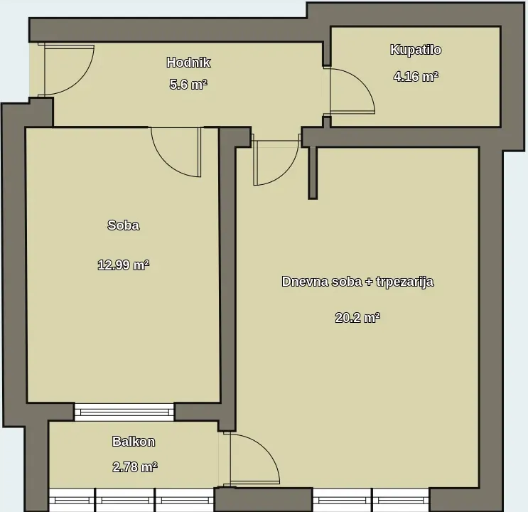 Prodaja, dvosoban stan, 45m², Detelinara, Novi Sad Sve Podlokacije