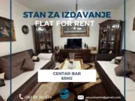 Izdavanje, dvosoban stan, 85m², Centar, Bar - image 1