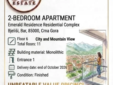 Sale, two bedroom apartment, 73m², Bjeliši, Bar - image 13