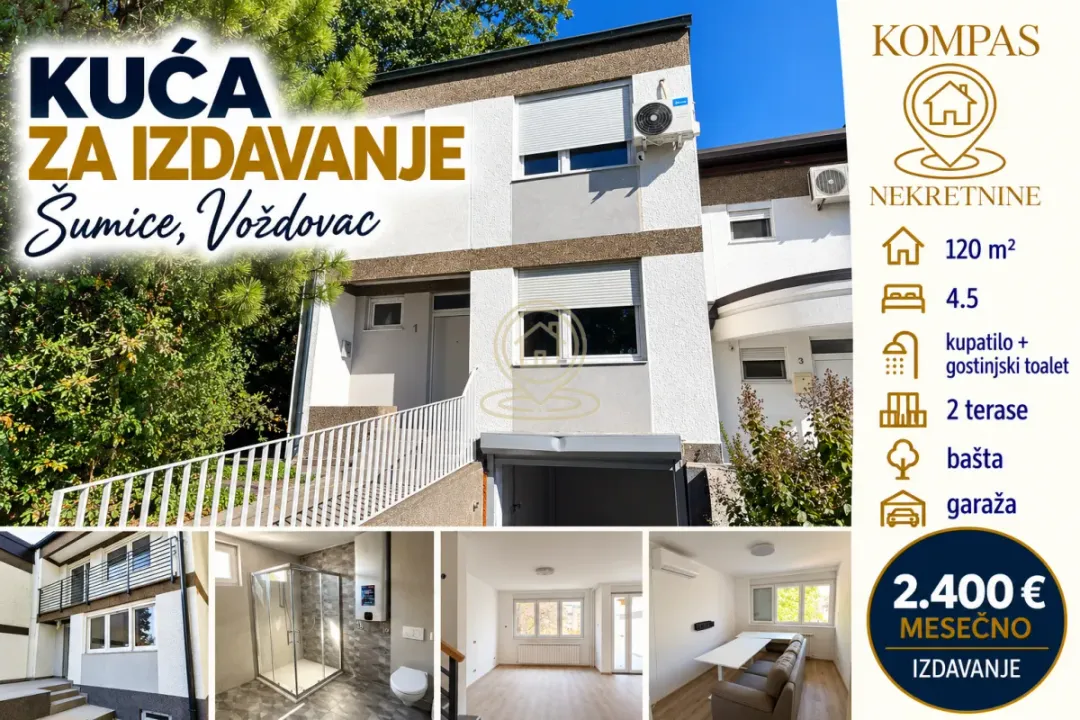 Izdavanje, kuća, 120m², Šumice, Beograd