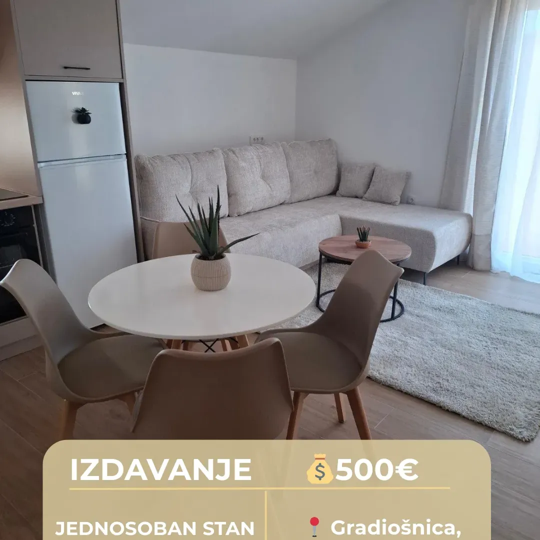 Izdavanje, jednosoban stan, 45m², Seljanovo, Tivat