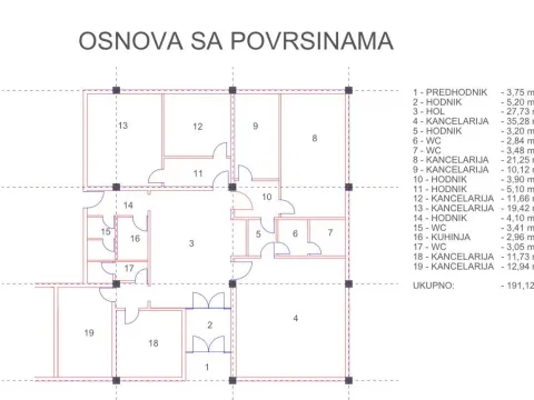 Rent, office space, 191m², Ljubović, Podgorica - image 16